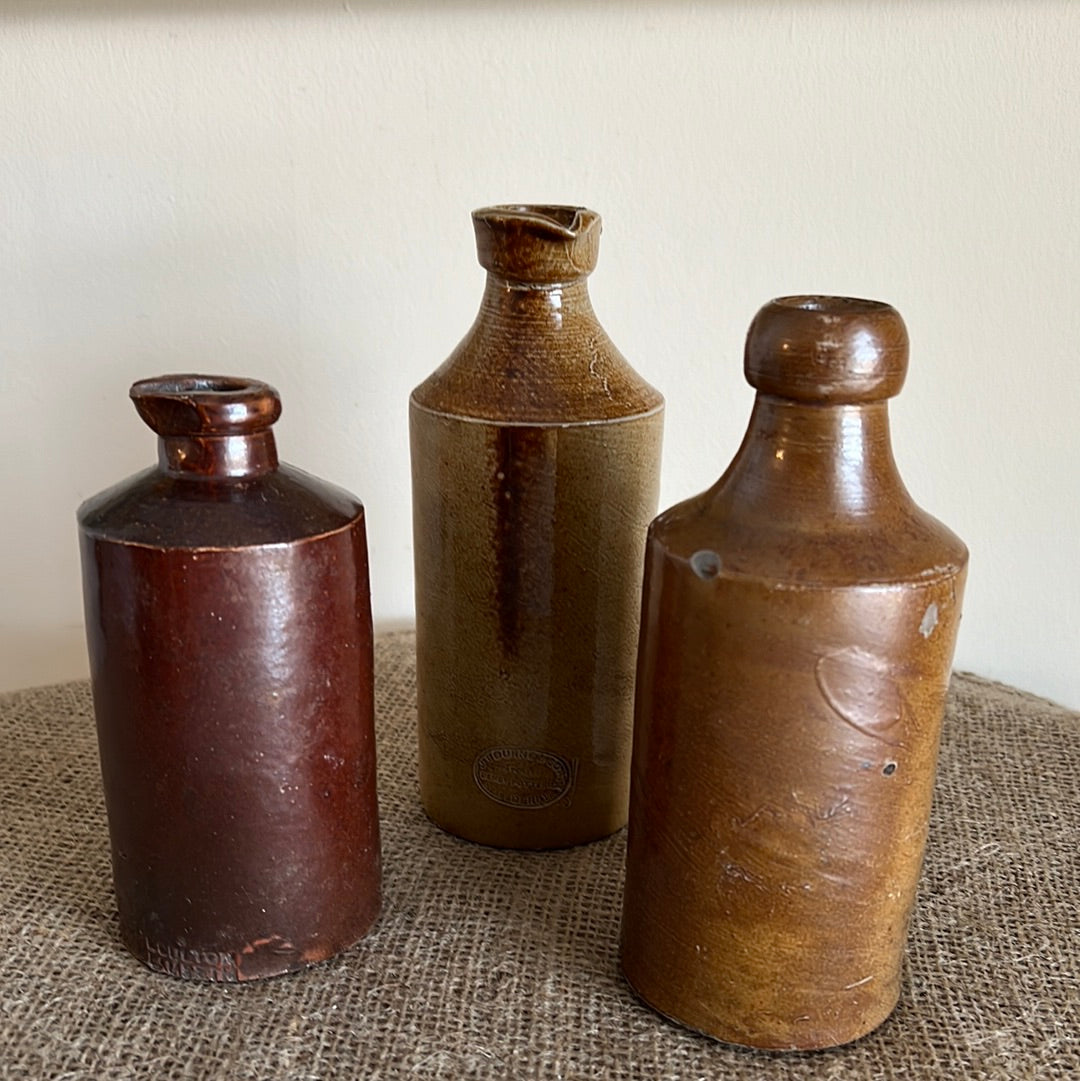 Set Antique English Ink Bottles