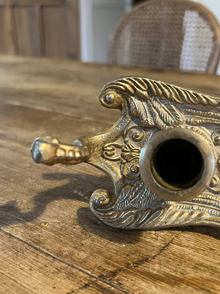 Brass Peacock Candleholder