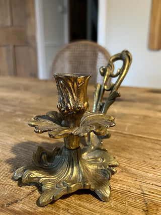 Rococo Bronze Candlestick