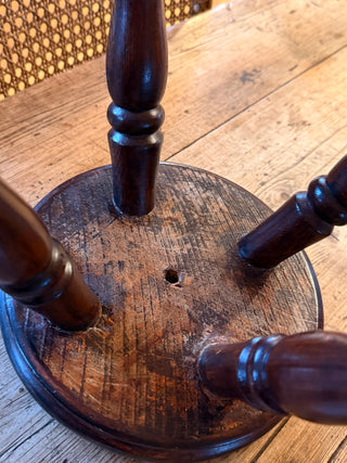 Antique Mahogany Candle Stool