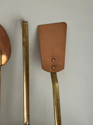 Copper and Brass Utensil Set