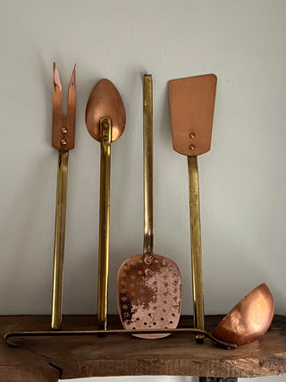 Copper and Brass Utensil Set