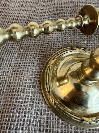 Arts and Crafts Brass Candlesticks