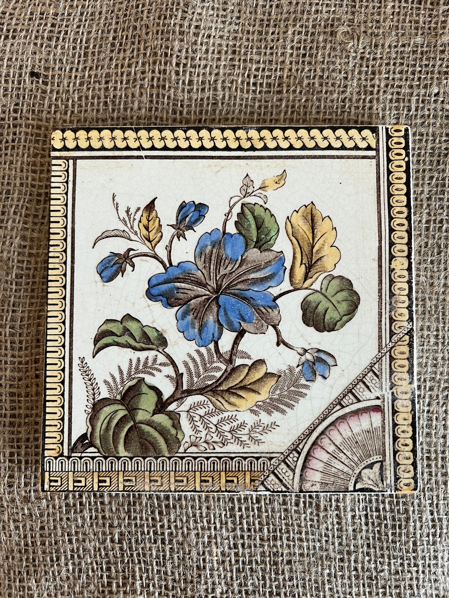 Victorian Hand Painted Tile