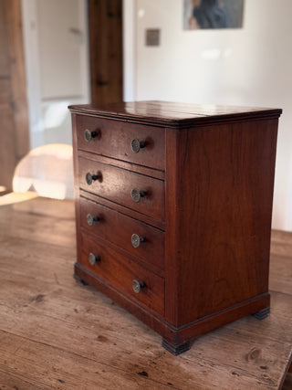 Antique French Traveling Sample Cabinet with Four Drawers (19th Century)