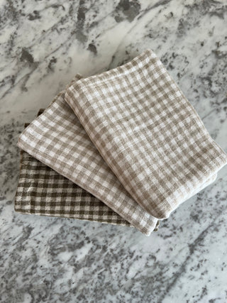 Check Linen Towel