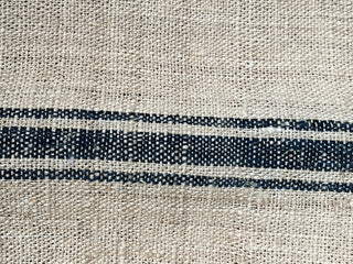 Grain Sack with Traditional Blue Stripes