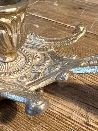 Brass Peacock Candleholder