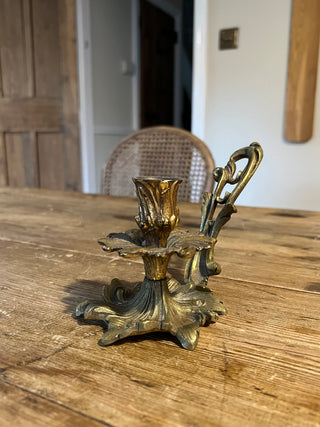 Rococo Bronze Candlestick