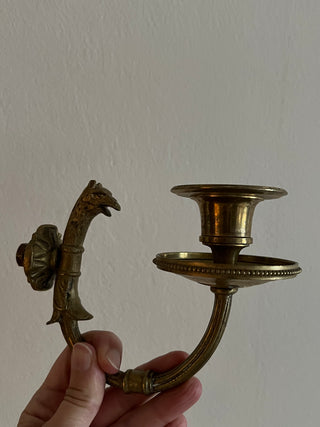 Brass Candle Wall Sconce Set