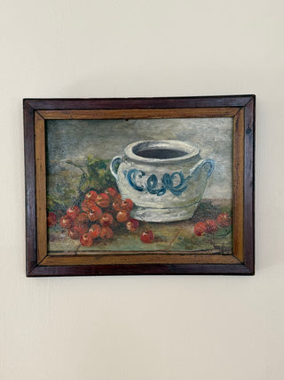 Cerises et pot à confit