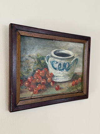 Cerises et pot à confit