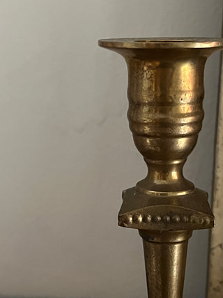 French Solid Brass Candlesticks