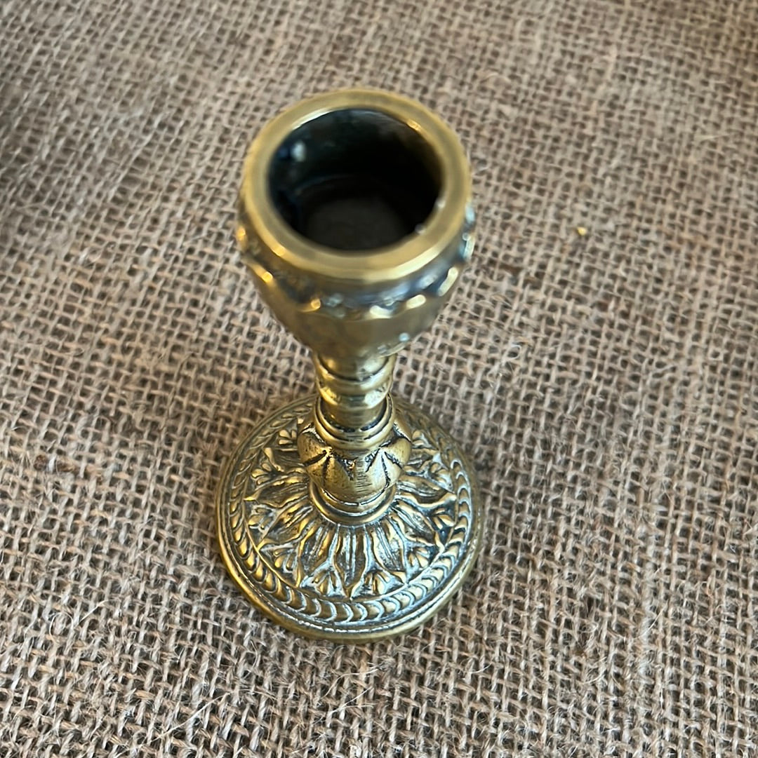 Victorian Brass Candle Holder