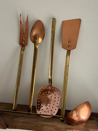 Copper and Brass Utensil Set