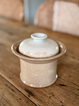 Antique French Creil et Montereau Lidded Pots