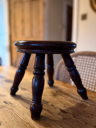 Antique Mahogany Candle Stool