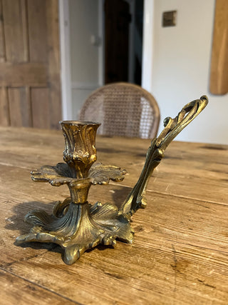 Rococo Bronze Candlestick