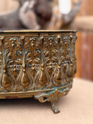 Antique French Brass Jardinière