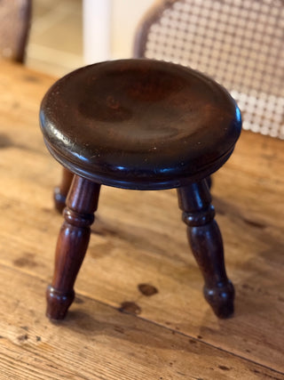 Antique Mahogany Candle Stool