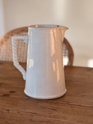 Antique French Terre de Fer Pitcher by Choisy-le-Roi, 19th Century