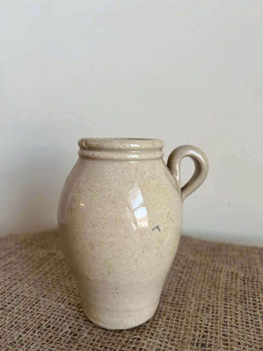 French Salt Glazed Pot with Handle