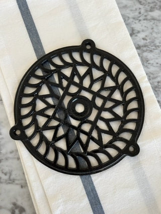 Black Enamel Vintage Trivet