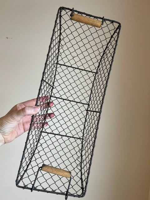 Oblong French Wire Basket
