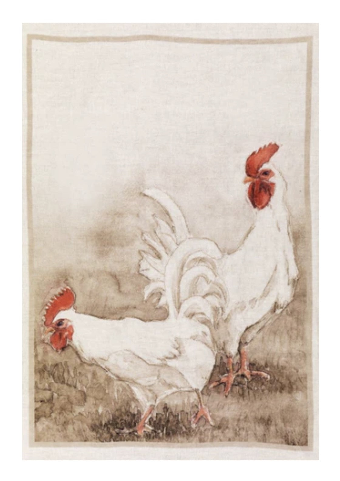 Italian Watercolour Linen Kitchen Towels