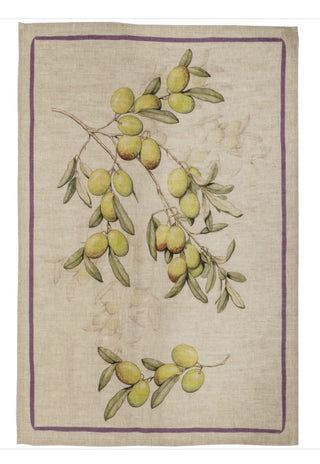 Italian Watercolour Linen Kitchen Towels