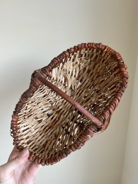 Vintage Handmade Collecting Basket