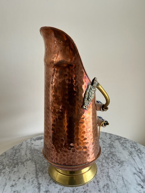 Antique Copper Coal Scuttle