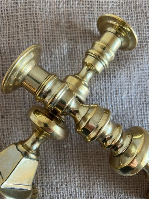 Victorian Brass Candlesticks