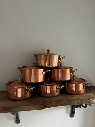 French Copper Pots, Small